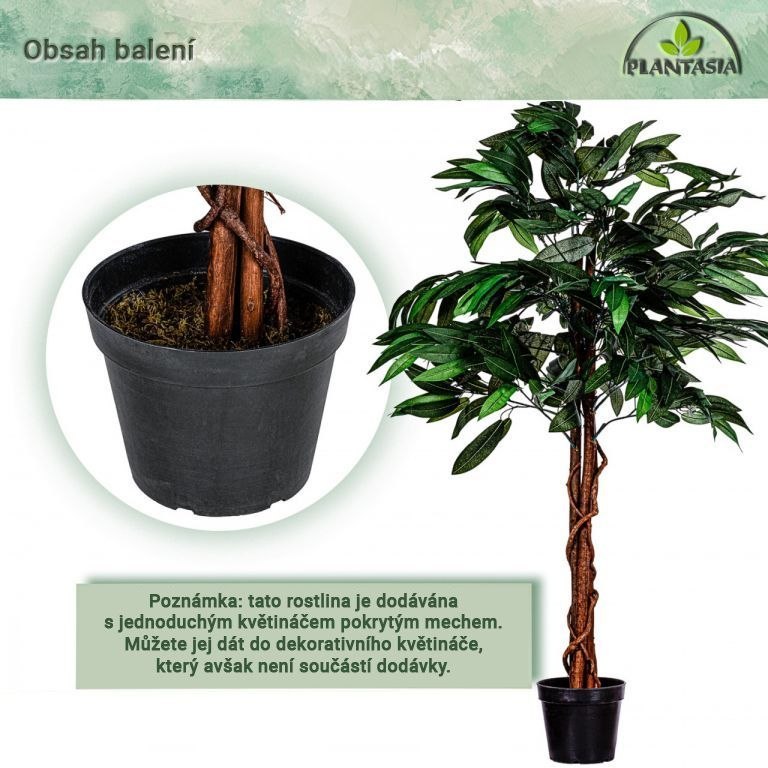 PLANTASIA Sztuczne drzewo mango 120 cm